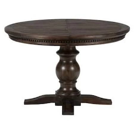 Round to Oval Table with Pedestal Base